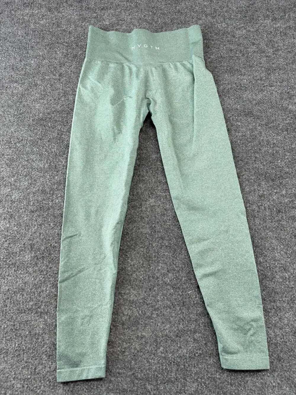 NVGTN Leggings Womens Medium Green Seamless High Waist Ankle Yoga Gym Pants